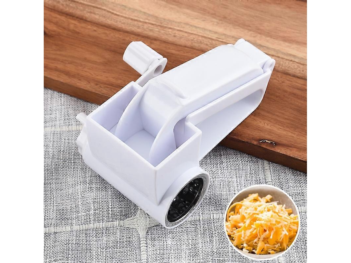 Rallador De Queso Rotativo De Manivela Con Tambores De Acero Inoxidable Multifuncional Para Queso Duro Chocolate Nueces Y Coco Deshidratado