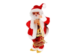 Papá Noel eléctrico con luces y música, diseño navideño, Worten