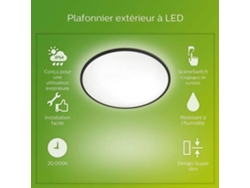 Philips LED Superslim - 15W - IP54 - Black