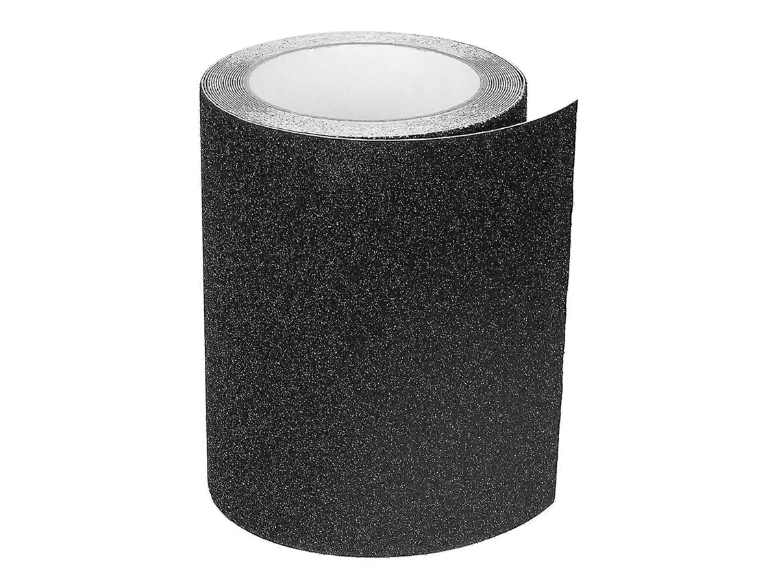 Cinta Antideslizante Para Escaleras, Fricción, Abrasiva, Seguridad, Interior Y Exterior, Alto Tracción, 15cm X 5m, Negra