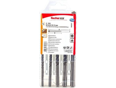 Estuche 5 Brocas FISCHER QUATRIUM D-SDX 5/6/8/10/12 - 5E