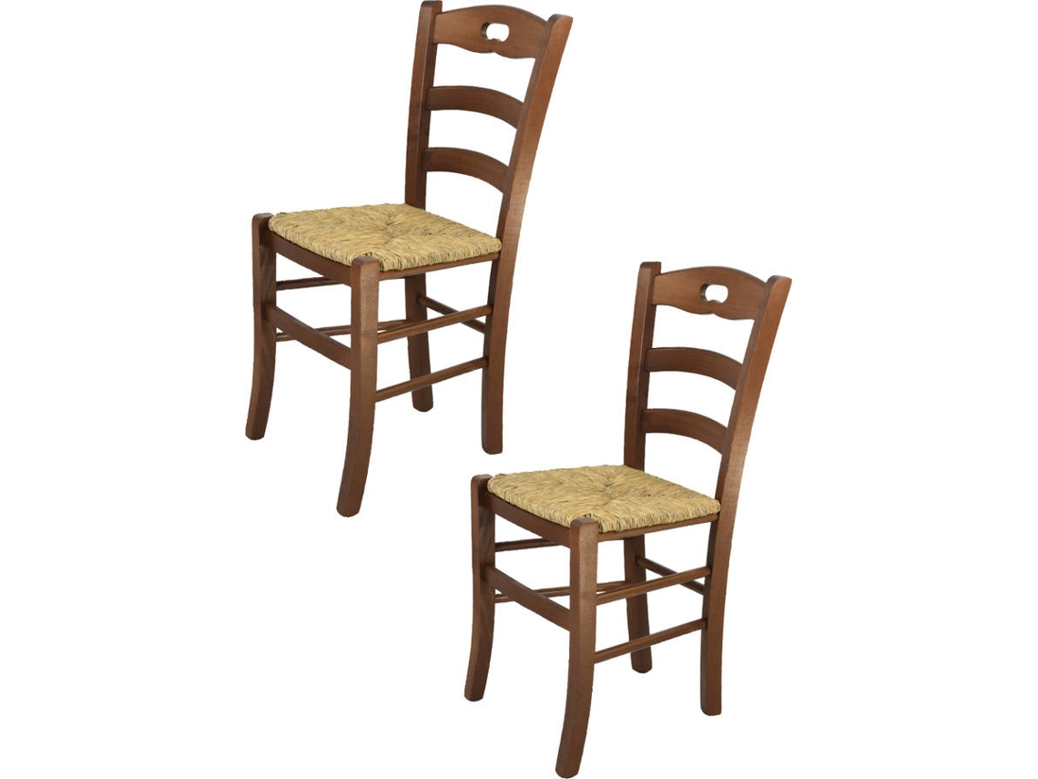 Conjunto de 2 Cadeiras T M C S Savoie (Castanho - 88x43x46 cm - Madeira)