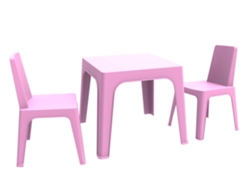GARBAR JULIETA Set 21 Infantil Silla-Mesa Interior Exterior Rosa oscuro
