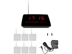 Sistema De Chamada Sem Fio Para Cuidadores Ipx4 À Prova D'água 30 Níveis De Volume 1 Para 6 Us Plug