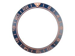 Brazalete de reloj con bisel de cerámica de 41,5 mm en oro rosa y azul
