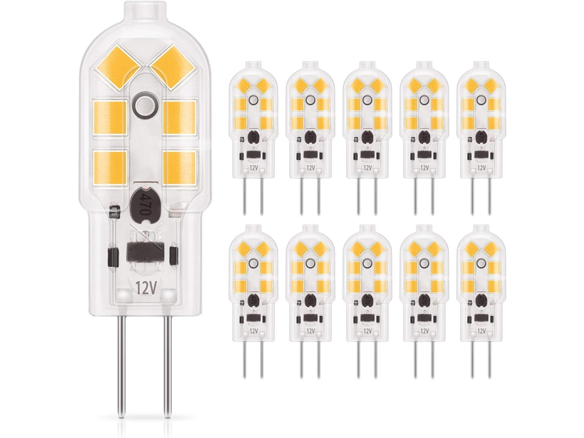 MEOIRUERY Bombilla halógena de repuesto, bombilla LED G4 con luz blanca cálida de 3000 K, no regulable, para lámparas de araña, campanas extractoras, escritorio