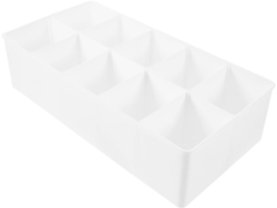 Caja De Almacenamiento Multirejilla De Plástico Pp Blanco