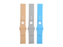 Juego De 3 Correas De Reloj De Silicona Suave De 22 Mm, Accesorio De Repuesto 1