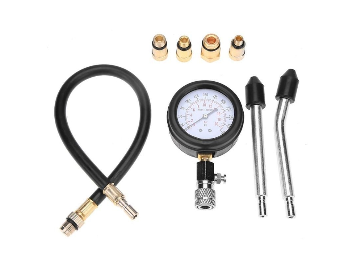 Kit De Prueba De Presión De Motor Para Compresor De Cilindro Para Automóviles Y Motocicletas De Gasolina Con Adaptadores M10, M12, M14 Y M18.