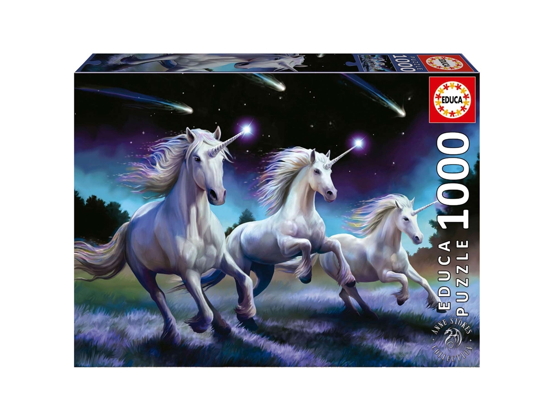 Puzzle EDUCA de 1000 Piezas Unicornios de Anne Stokes 19919
