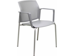 Conjunto de 4 Sillas de Confidente PIQUERAS Y CRESPO Sege Gris (PVC)