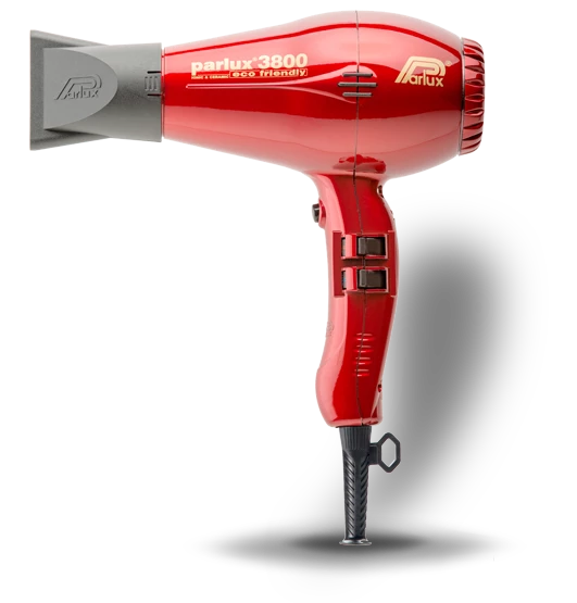 Secador de pelo ECELEN Parlux3800 rojo Profesional ión cerámica secador de cabello Eco-Friendly (1600 W - 3 Niveles de temperatura)