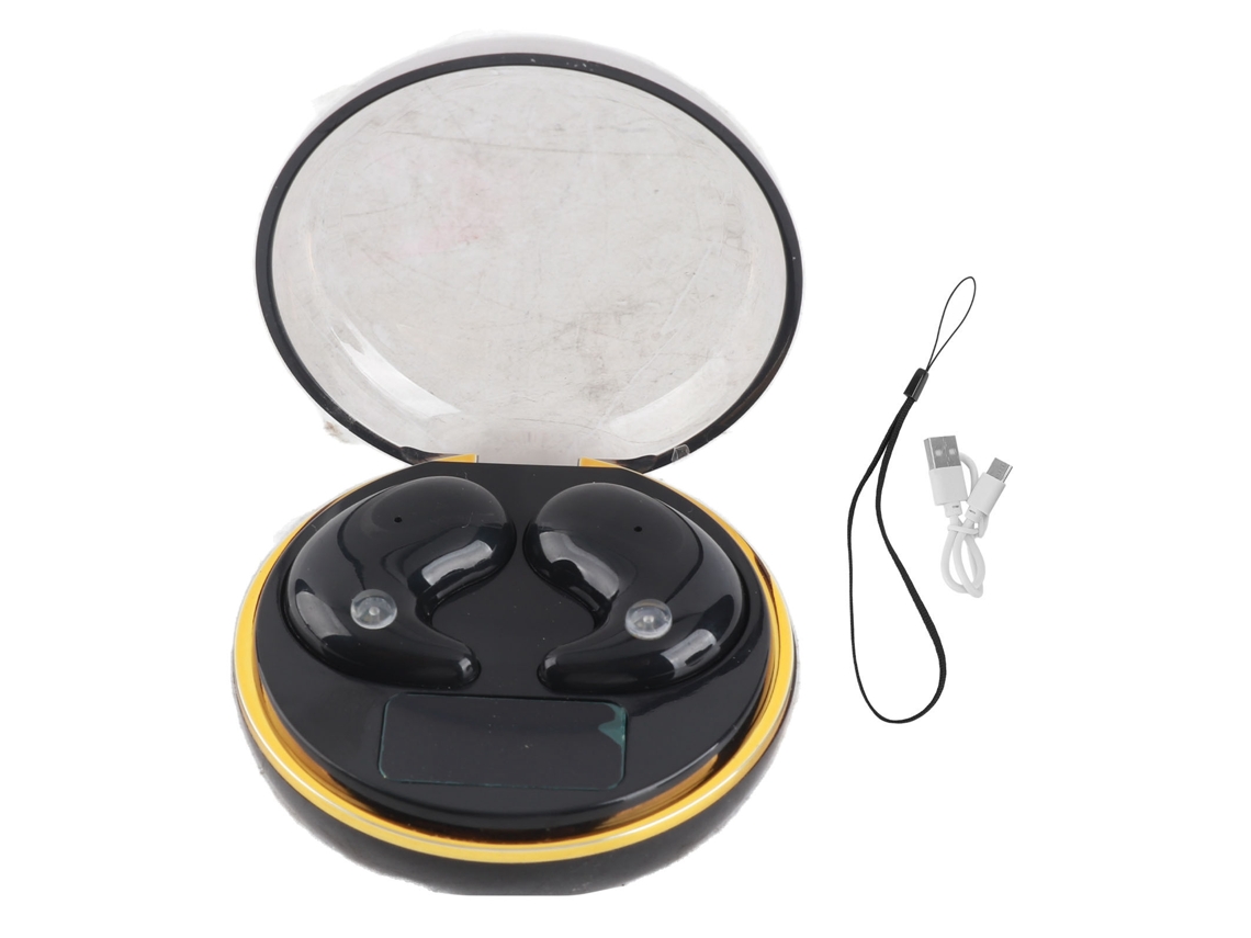 Auriculares Inalámbricos Bluetooth Con Estuche De Carga, Pantalla Digital, Estéreo Para Dormir, Trabajar Y Escuchar Música - Negro