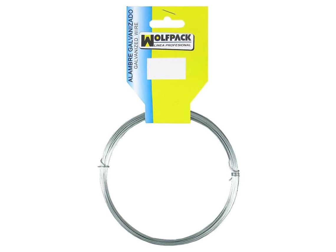 Alambre Galvanizado (Rollo 50 gramos) Nº 2/0.7 mm WOLFPACK LINEA PROFESIONAL