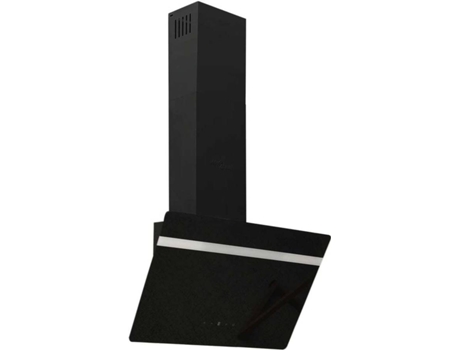 vidaXL Campana extractora pared acero y vidrio templado negro 60 cm