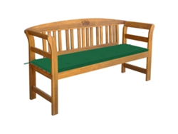 Lovely Home Banco de Jardín con Cojín 157 Cm Madera de Acacia Maciza