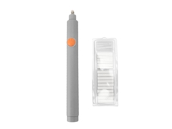 Borrador Eléctrico Para Lápiz Con 20 Recambios Longitud Ajustable Funciona Con Pilas Aaa Gris