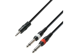 Cable de audio K3ywpp0100 1m Mini Jack/2 Jack ADAM HALL