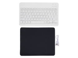 Teclado Portátil Bluetooth Sem Fio Recarregável Rgb Retroiluminado Ultra Fino Ergonômico Para Android Win Tablet Telefone Branco