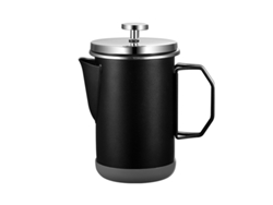 Cafetera de émbolo Eifson, acero inoxidable, 34 oz (negra)
