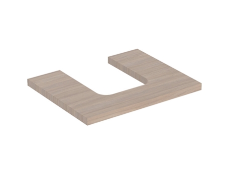 Placa de lavabo GEBERIT ONE recortable en el centro para lavabo de encimera en forma de cuenco 60x3x47cm 505.271.00.