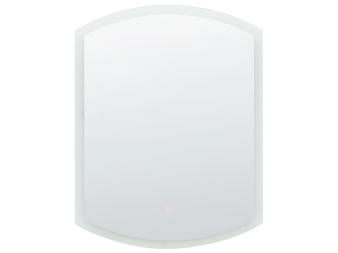 Espejo de diseño contemporáneo BELIANI Beziers de Vidrio Plateado 60x3x78