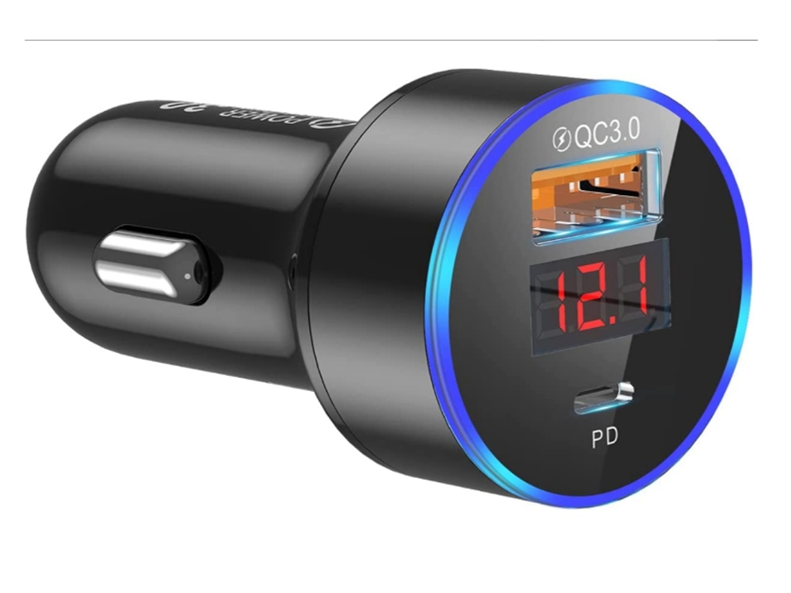 Cargador Carro Usb-c Pd Yizhood Negro