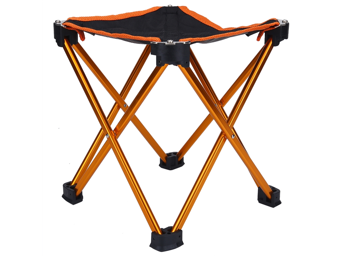 KOFIHETY Silla de Pesca de Aleación de Aluminio, Taburete Plegable Portátil para Camping al Aire Libre (Naranja)