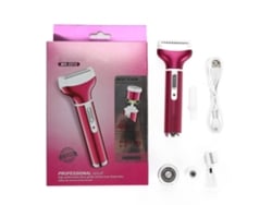 Kit portátil 4 em 1 para depilação feminina, inclui depilador elétrico, aparador de pelos do nariz, sobrancelha e orelha, roxo (2026).