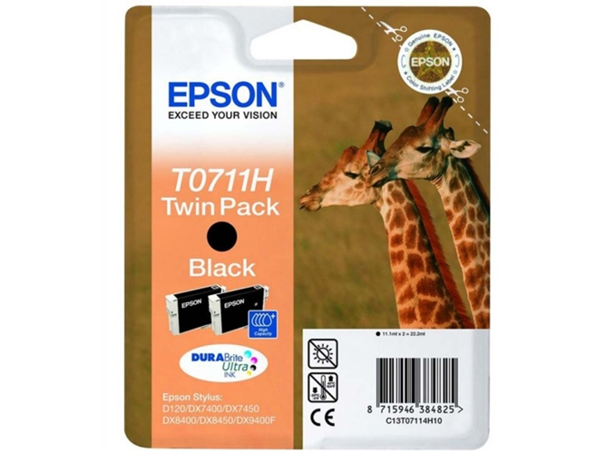 Cartucho EPSON T0711H Negro Duplo Alta Cap. (C13T07114H20)
