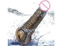 Manguito De Cristal Para Hombre Extensor De Pene Anillo Retardante Juguete Sexual Adulto