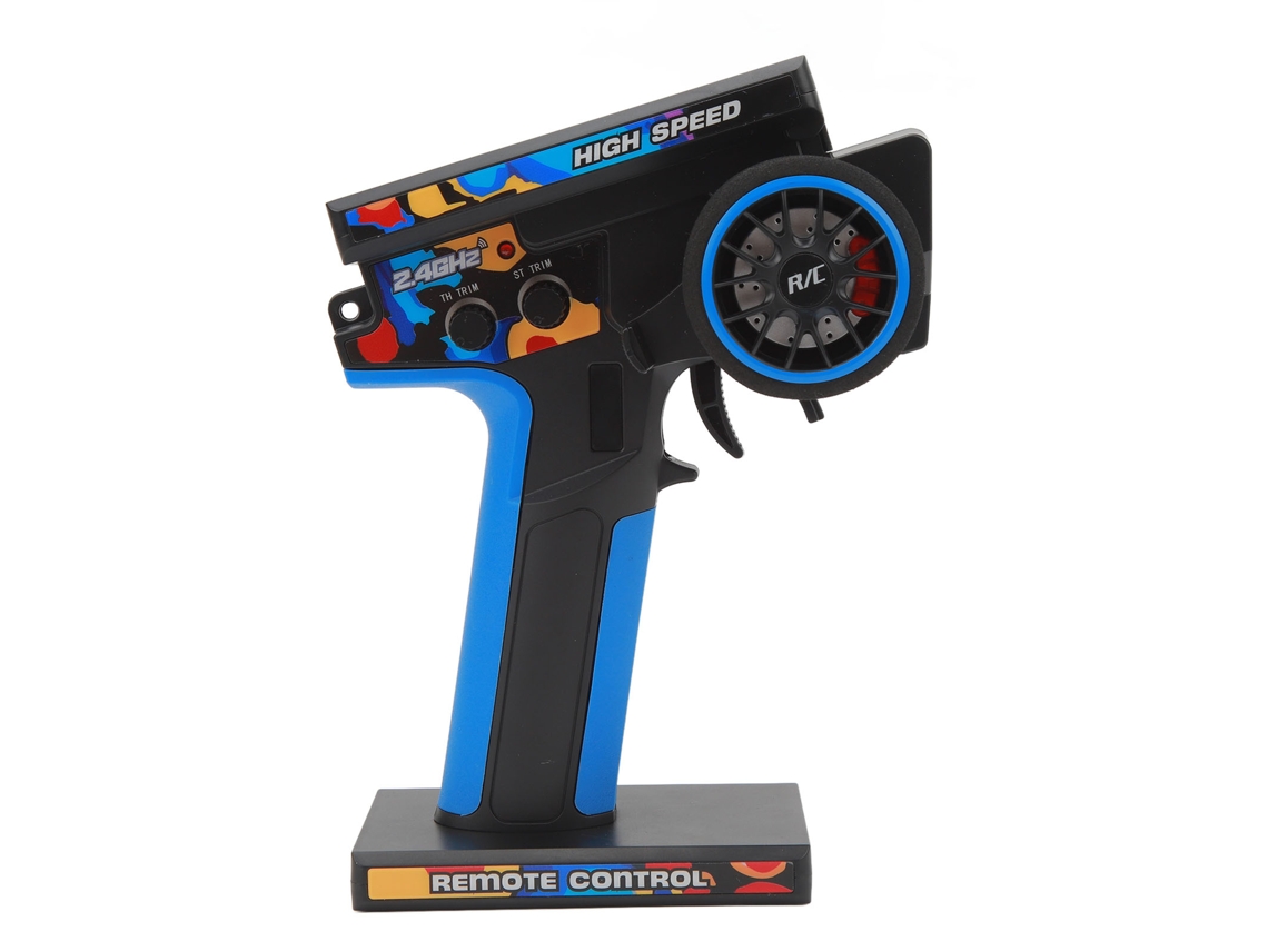 Transmisor De Control Remoto Para Coches Rc Wltoys 124017 124016 144010 104072 124007 Azul Y Negro