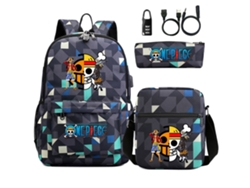 Mochila escolar de tres piezas de tamaño completo con candado de combinación*