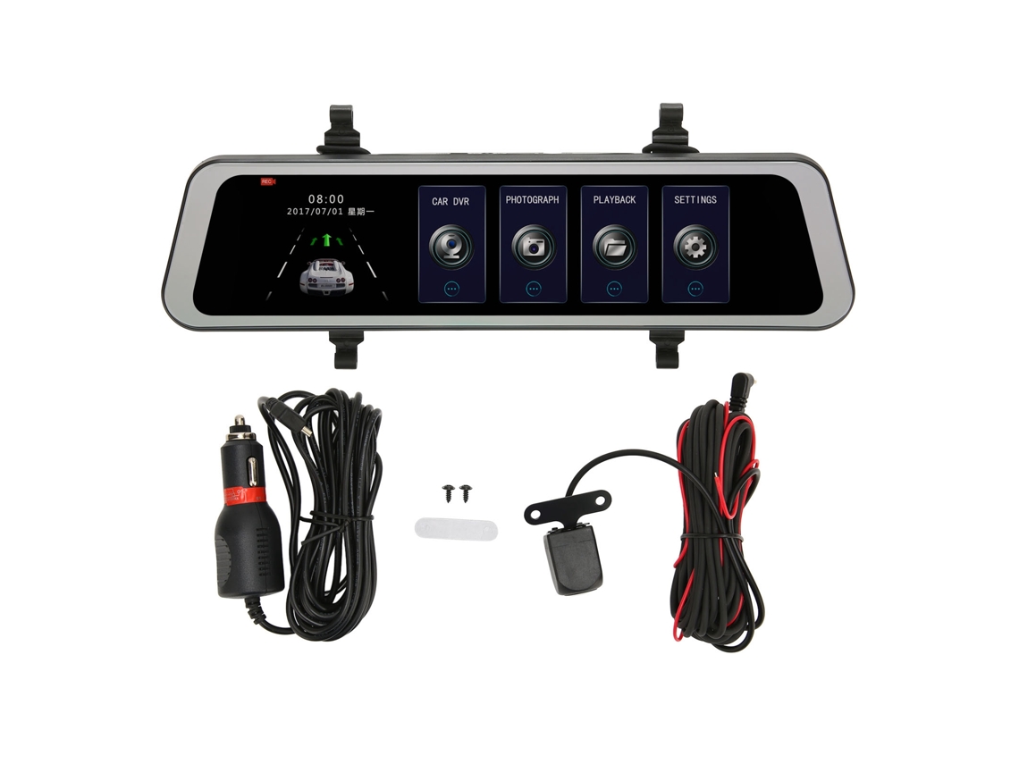 Espejo Retrovisor De 10,3 Pulgadas, Cámara Trasera, Lentes Duales, Pantalla Táctil Ips, Monitoreo De Estacionamiento, Sensor G, Grabación En Bucle, C