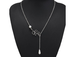 2026-2pcs Collares De Hoja Para Mujer Moda Al Aire Libre Diarios Adultos Plata