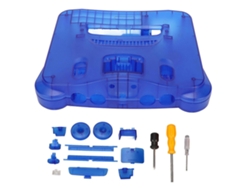Estuche Para Consola De Videojuegos Retro, Carcasa Protectora De Repuesto Azul Translúcida Para Consola De Videojuegos Retro N64