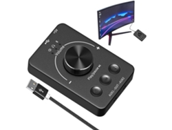 Control De Volumen Usb | Diseño Elegante En Color Negro Para Cibercafés, Hogares, Escuelas Y Espacios De Trabajo.