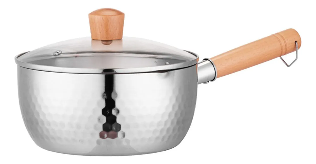 Sartén antiadherente con mango de madera y tapa para Svayotoy