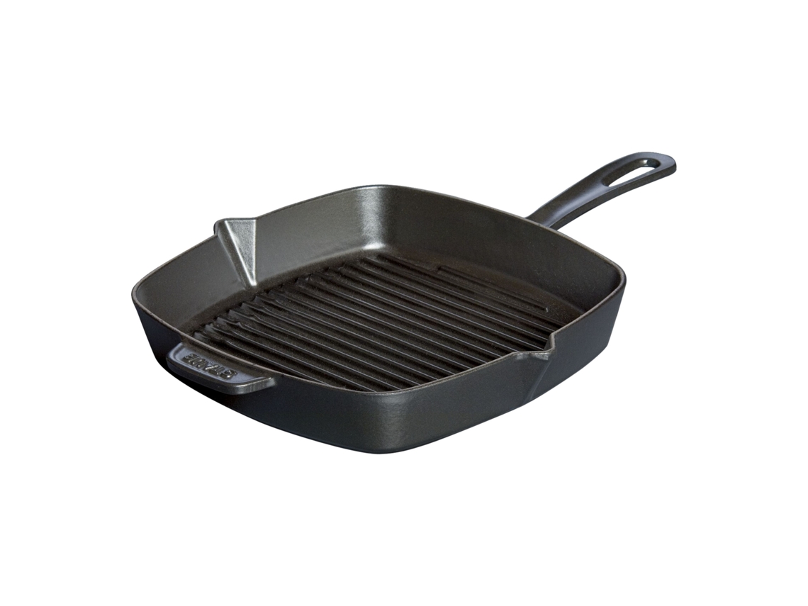 Grill Pans Plancha americana 30 cm, Hierro fundido, Negro STAUB