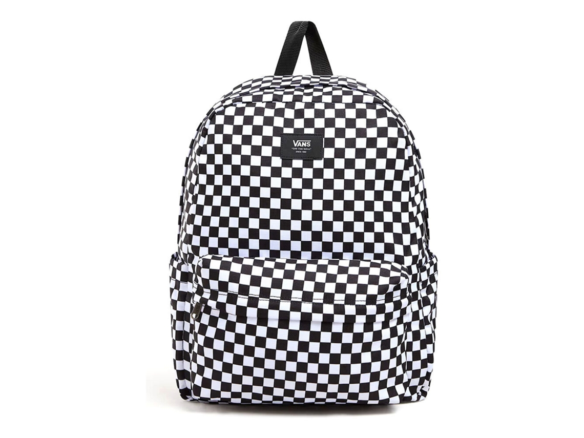 Mochila escolar Vans Old Skool Check, poliéster, 22 L, color blanco