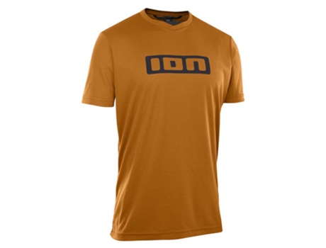 Jerseys ION Enduro Jersey Manga Curta Logo Castanho XL Homem