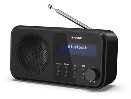 Radio Despertador SHARP Tokyo DR-P420 (Negro - Digital - Doble Alarma - Pila y Pilas)