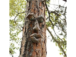 Adorno de resina creativo con cara de monstruo luminosa, decoración exterior de Pascua Kofihety