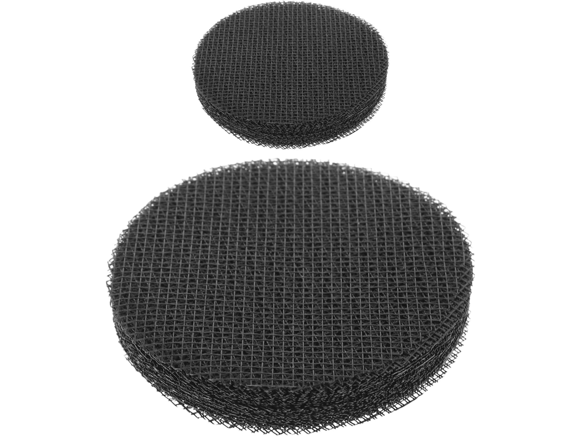 Rejillas De Drenaje Redondas De Plástico Pvc, Negras, Paquete De 100