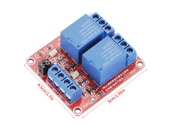 Módulo De Relé De 2 Canales Y 24 V Con Aislamiento Óptico, Activación Por Nivel Alto/bajo, 10 A, Ac250v/dc30v