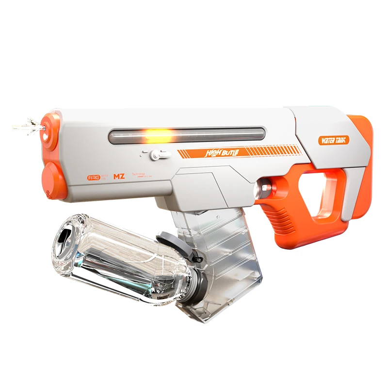 (branca) Pistola De Água Elétrica Com Função Automática De Sucção, Acompanha Bateria E Cabo De Carregamento Usb.
