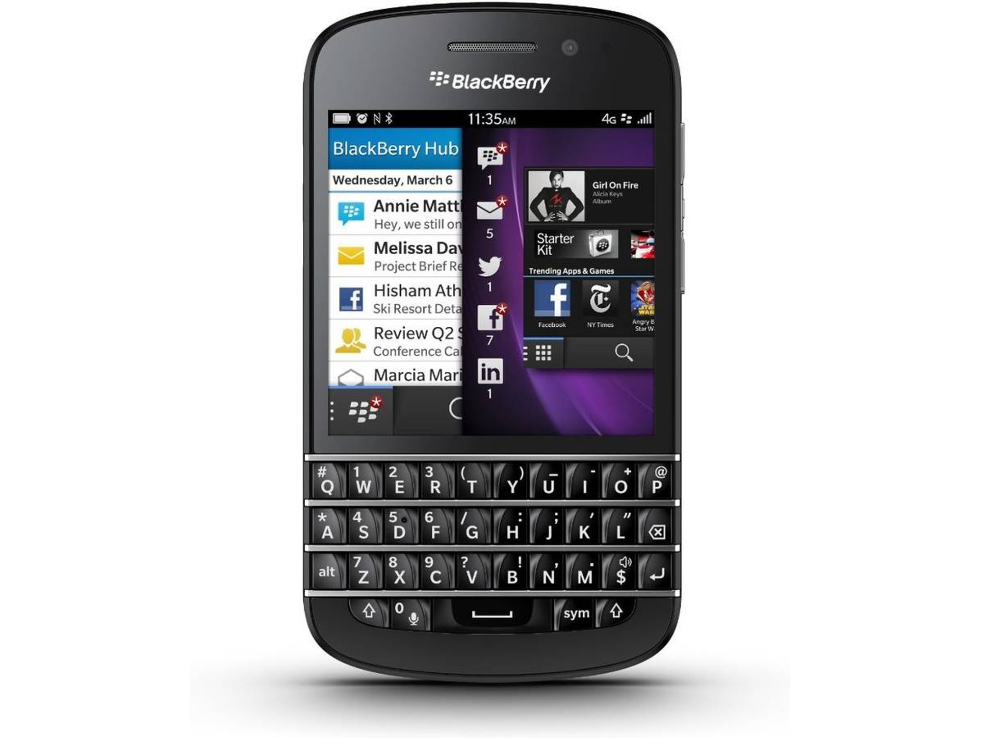 Teléfono móvil BLACKBERRY Q10 (16 GB - Negro)
