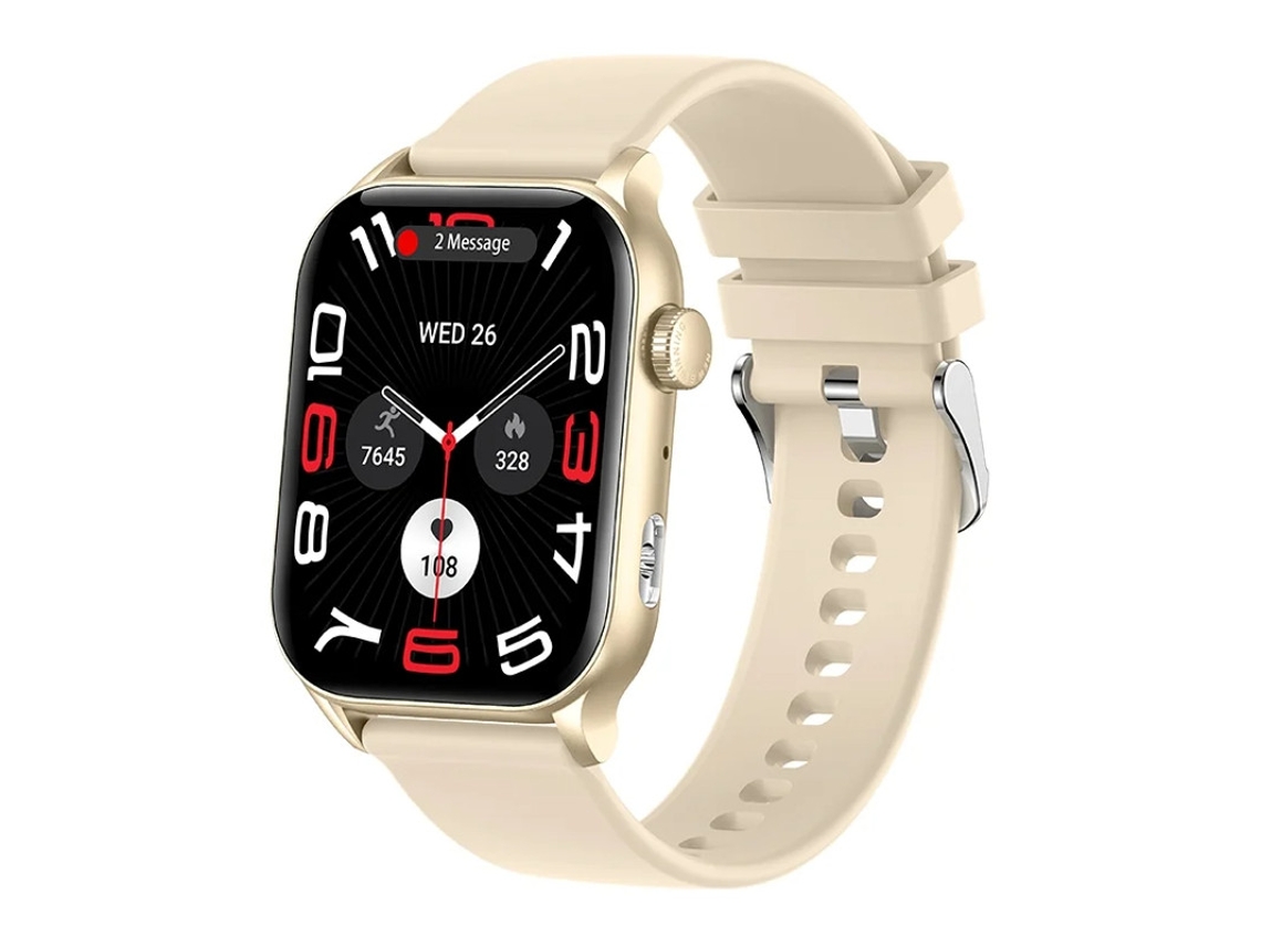 Reloj inteligente Kr86 con llamadas Bluetooth, asistente de voz con IA, descanso nocturno, monitoreo del sueño, dorado, Yizhood