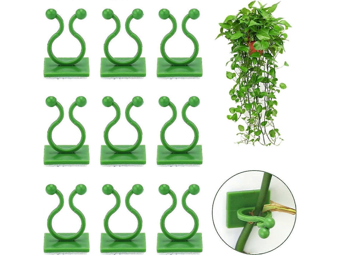 100 Pinzas De Soporte Para Plantas Trepadoras, Autoadhesivas, Gancho De Pared, Clip De Soporte (verde)