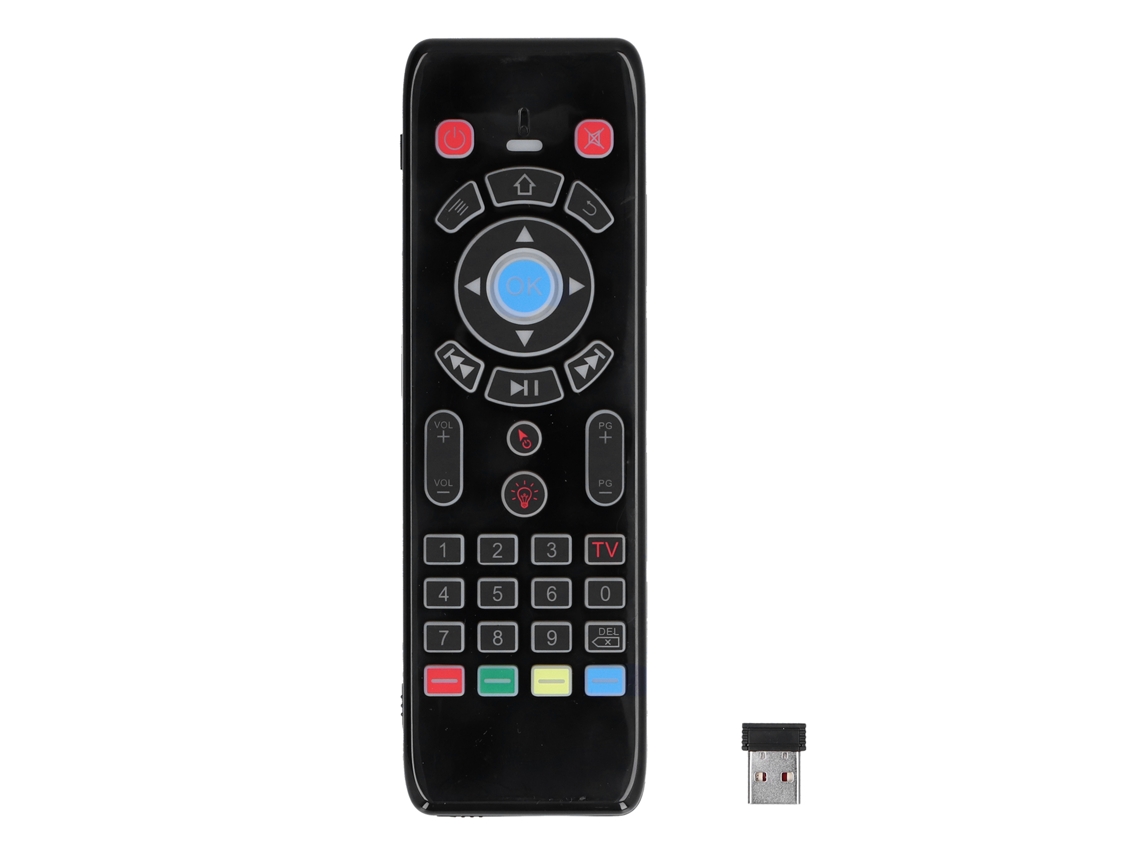 Mouse Remoto Sem Fio Com Teclado Iluminado Controle De Voz 2.4g Para Pc Tv Android Linux Os